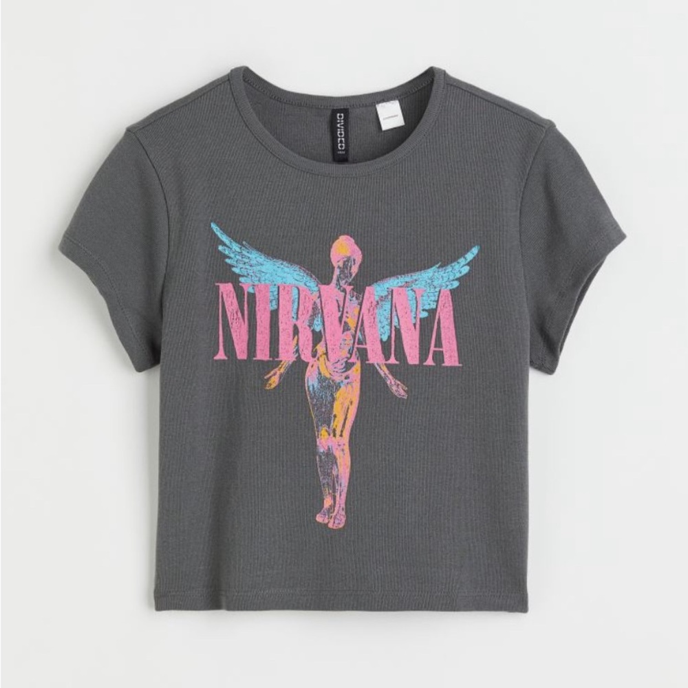 nirvana tee h&m